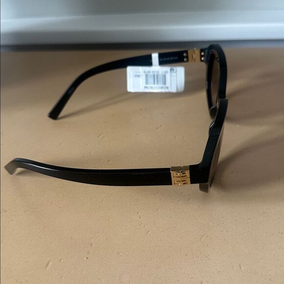 Givenchy Shiny Black/Gradient Brown Round Sunglasses NWT main image 2